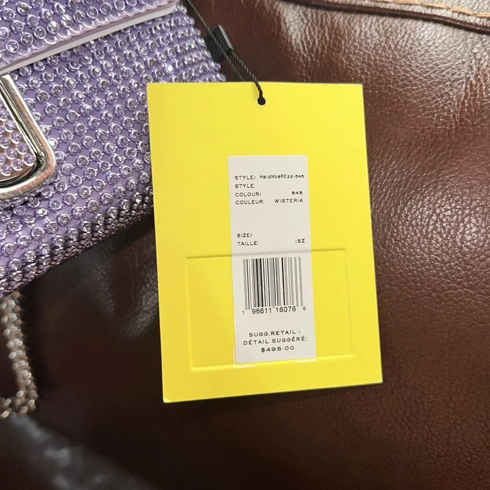 🔥🔥🔥NEW Marc Jacobs The Rhinestone J Purple Shoulder Bag - Picture 14 of 16